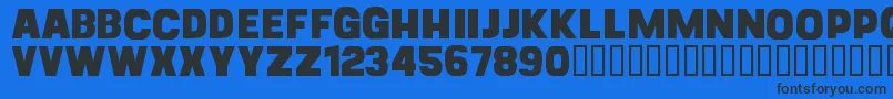 Шрифт CfgoliathdemoRegular – чёрные шрифты на синем фоне