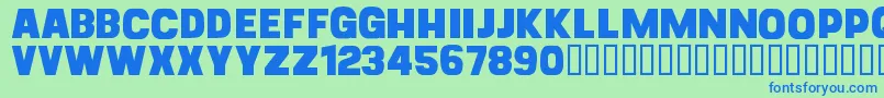 CfgoliathdemoRegular Font – Blue Fonts on Green Background