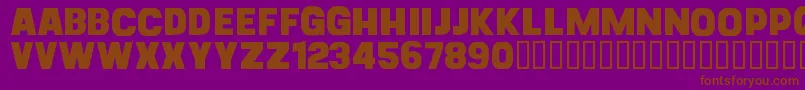 CfgoliathdemoRegular Font – Brown Fonts on Purple Background