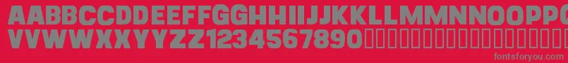 フォントCfgoliathdemoRegular – 赤い背景に灰色の文字