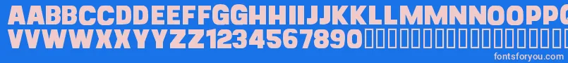 CfgoliathdemoRegular Font – Pink Fonts on Blue Background