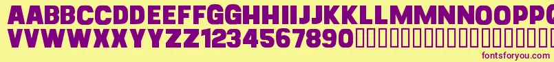 CfgoliathdemoRegular Font – Purple Fonts on Yellow Background