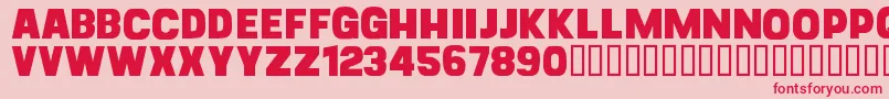 CfgoliathdemoRegular Font – Red Fonts on Pink Background