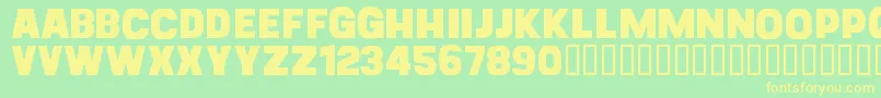 CfgoliathdemoRegular Font – Yellow Fonts on Green Background