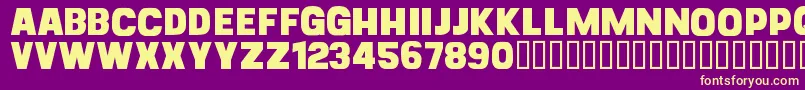 CfgoliathdemoRegular Font – Yellow Fonts on Purple Background