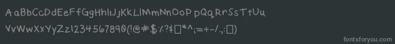 Fonte ElizabethHandwriting – fontes cinzas em um fundo preto