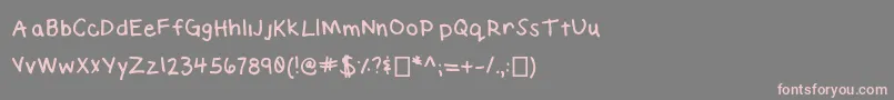 ElizabethHandwriting Font – Pink Fonts on Gray Background