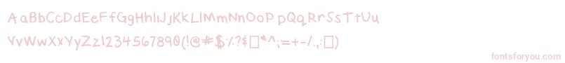 ElizabethHandwriting Font – Pink Fonts on White Background