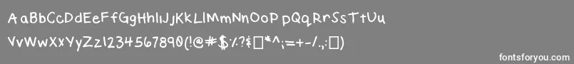 ElizabethHandwriting Font – White Fonts on Gray Background