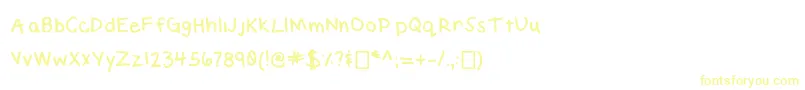Шрифт ElizabethHandwriting – жёлтые шрифты