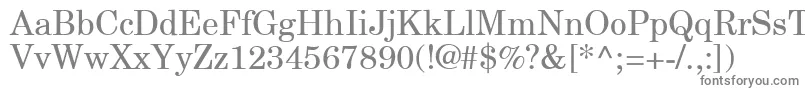 NewCenturySchlbkGreekUpright-fontti – harmaat kirjasimet valkoisella taustalla