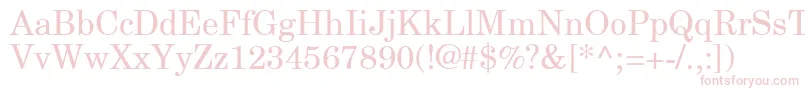 Шрифт NewCenturySchlbkGreekUpright – розовые шрифты на белом фоне