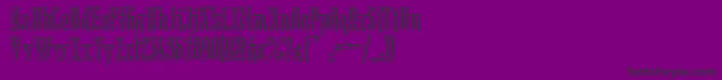 フォントBerlinEmailSerifShadow – 紫の背景に黒い文字