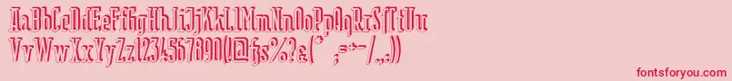 BerlinEmailSerifShadow Font – Red Fonts on Pink Background