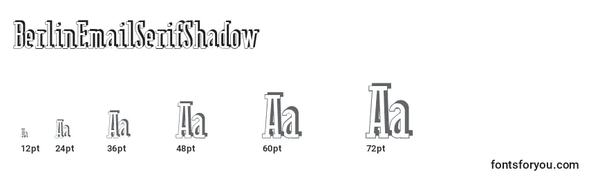 BerlinEmailSerifShadow Font Sizes