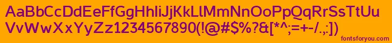 CasperBold Font – Purple Fonts on Orange Background
