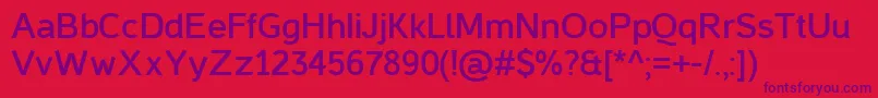 CasperBold Font – Purple Fonts on Red Background