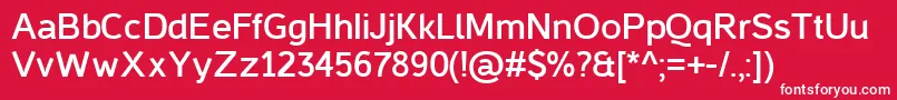 CasperBold Font – White Fonts on Red Background