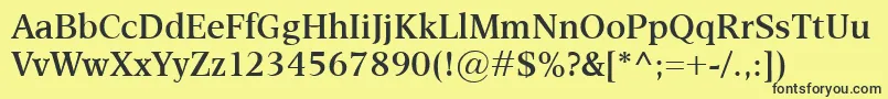 EsperantoSemibold Font – Black Fonts on Yellow Background