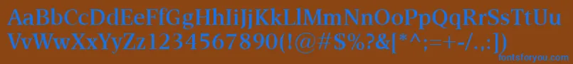 EsperantoSemibold Font – Blue Fonts on Brown Background