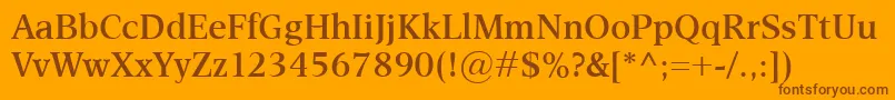 EsperantoSemibold Font – Brown Fonts on Orange Background
