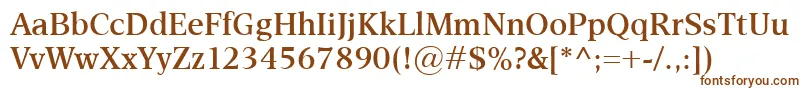 EsperantoSemibold Font – Brown Fonts on White Background