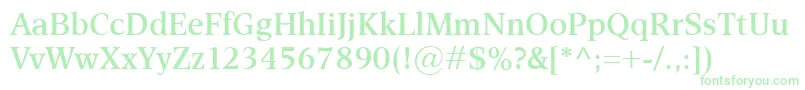 EsperantoSemibold Font – Green Fonts on White Background