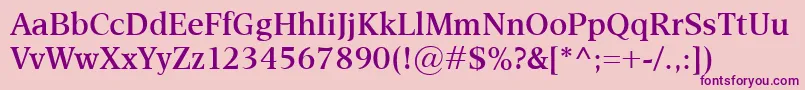 EsperantoSemibold Font – Purple Fonts on Pink Background