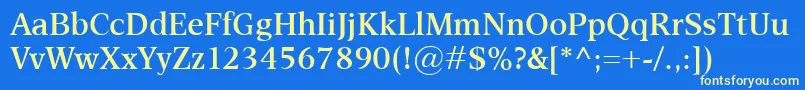 EsperantoSemibold Font – Yellow Fonts on Blue Background