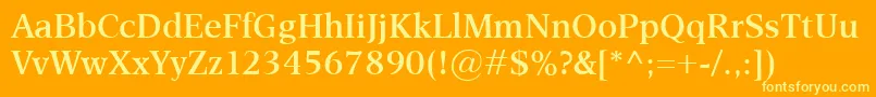 EsperantoSemibold Font – Yellow Fonts on Orange Background