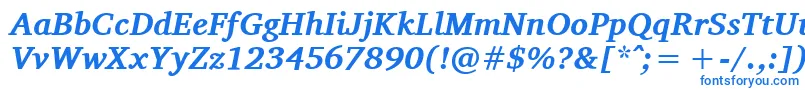 CharisSilBoldItalic Font – Blue Fonts on White Background