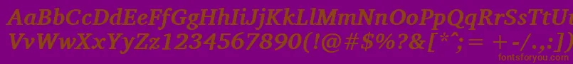 Шрифт CharisSilBoldItalic – коричневые шрифты на фиолетовом фоне