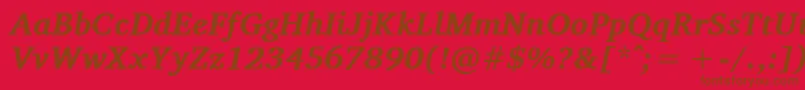 CharisSilBoldItalic Font – Brown Fonts on Red Background