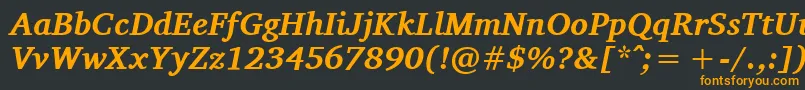 Шрифт CharisSilBoldItalic – оранжевые шрифты на чёрном фоне