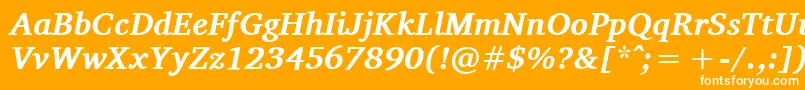 CharisSilBoldItalic Font – White Fonts on Orange Background