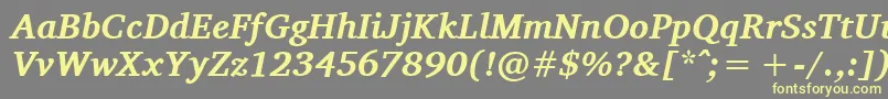 Шрифт CharisSilBoldItalic – жёлтые шрифты на сером фоне