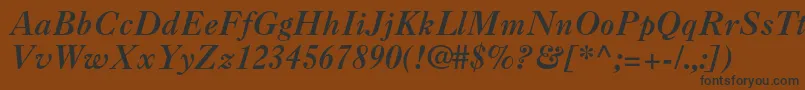 Caslon3ltstdItalic Font – Black Fonts on Brown Background