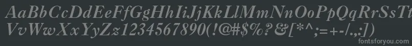 Caslon3ltstdItalic Font – Gray Fonts on Black Background