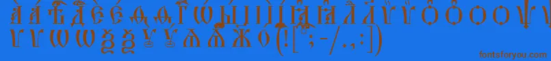 Más sobre la fuente HirmosCapsUcsSpacedout fuente HirmosCapsUcsSpacedout – Fuentes Marrones Sobre Fondo Azul