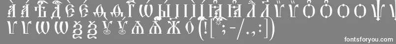 HirmosCapsUcsSpacedout Font – White Fonts on Gray Background