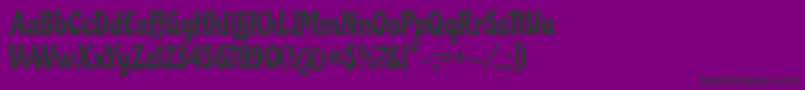 ChicleRegular Font – Black Fonts on Purple Background