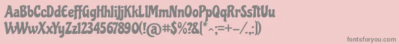 ChicleRegular Font – Gray Fonts on Pink Background