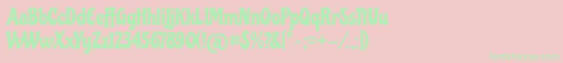 ChicleRegular Font – Green Fonts on Pink Background