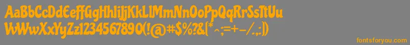 ChicleRegular Font – Orange Fonts on Gray Background
