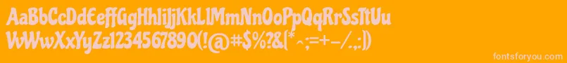 ChicleRegular Font – Pink Fonts on Orange Background