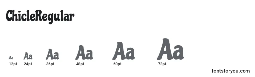 ChicleRegular Font Sizes