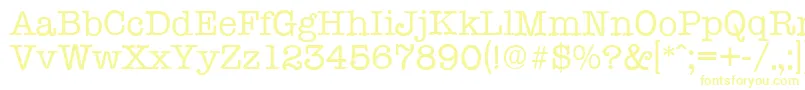Czcionka TypewriterserialRegular – żółte czcionki
