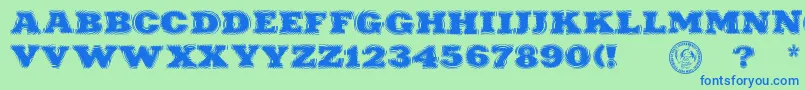 More about PuchakhonRain Font PuchakhonRain Font – Blue Fonts on Green Background