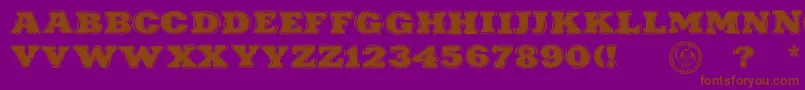 PuchakhonRain Font – Brown Fonts on Purple Background