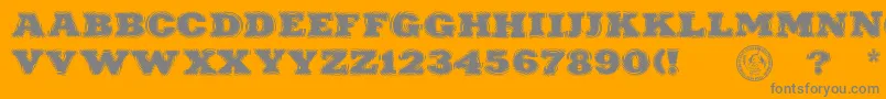 PuchakhonRain Font – Gray Fonts on Orange Background